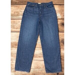 Madewell Jeans Men’s 30 x 31 Baggy Straight Blue Indigo Hemp Blend Denim NEW